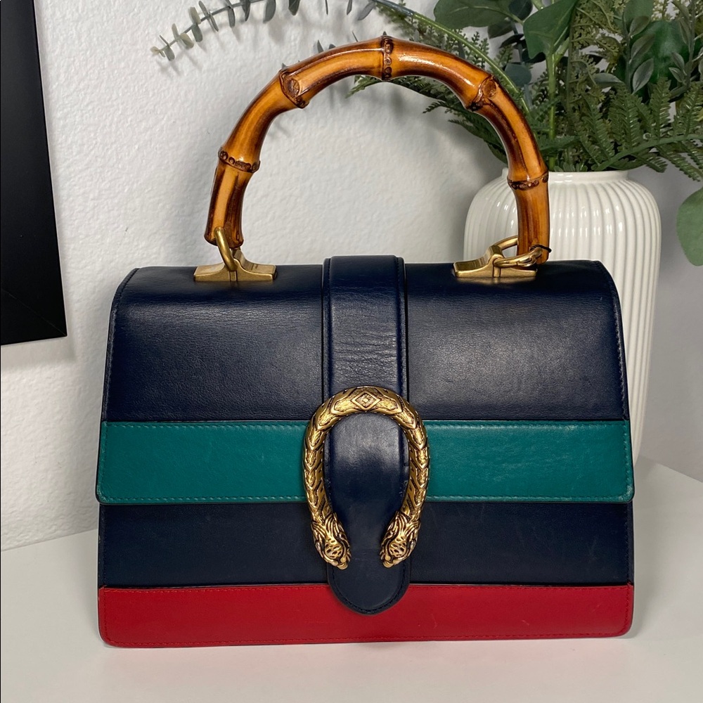 GUCCI Dionysus Bamboo Sylvie Web Top Handle Bag COA - Picture 5 of 17